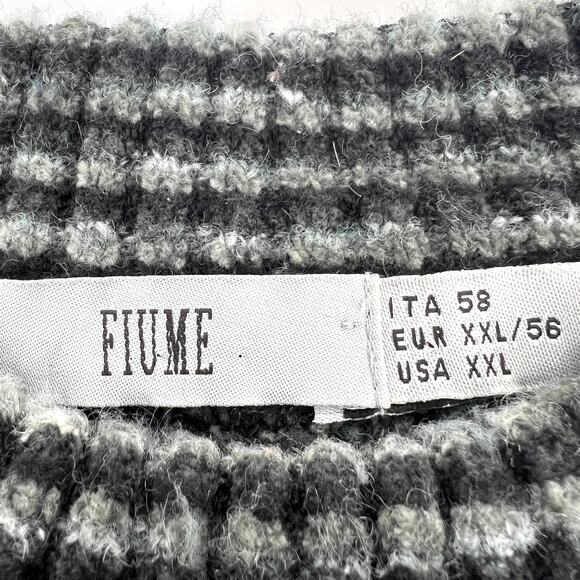 FIUME Made in Italy Vintage Mens Wool Blend Diamond Knit Sweater Size XXL - Picture 5 of 7